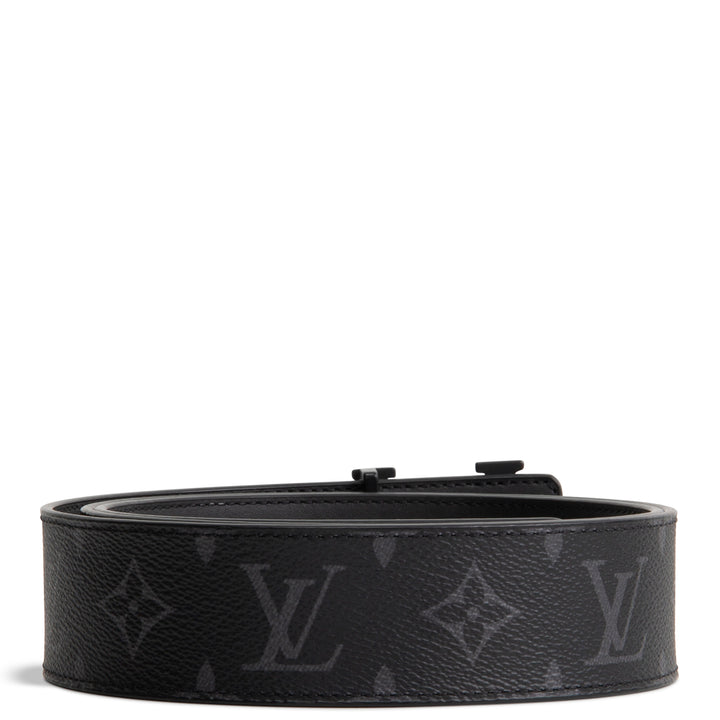 LOUIS VUITTON Monogram Eclipse Initiales Reversible Belt