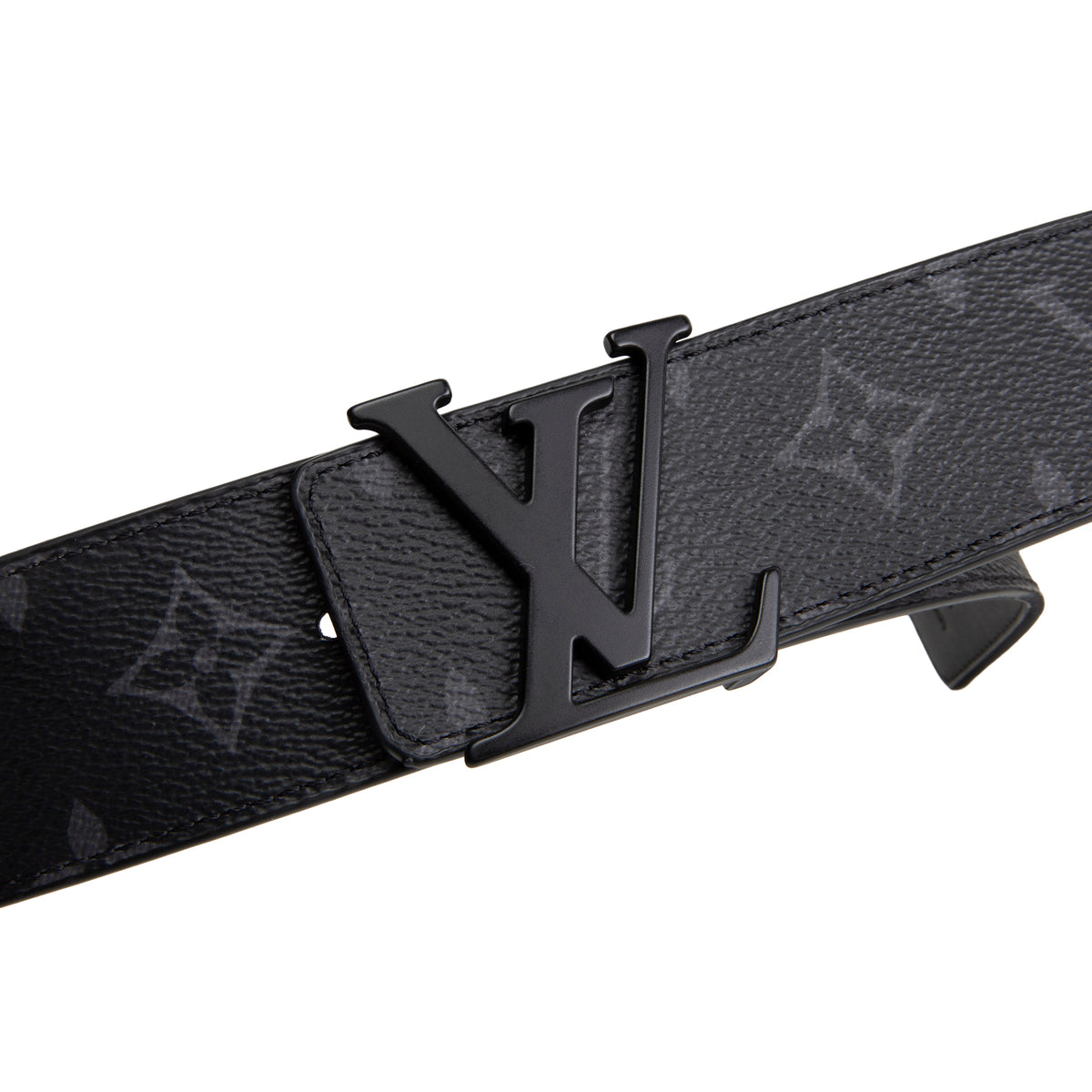 LOUIS VUITTON Monogram Eclipse Initiales Reversible Belt