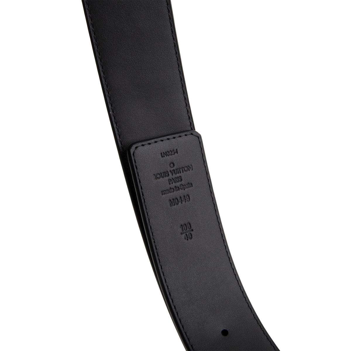 LOUIS VUITTON Monogram Eclipse Initiales Reversible Belt
