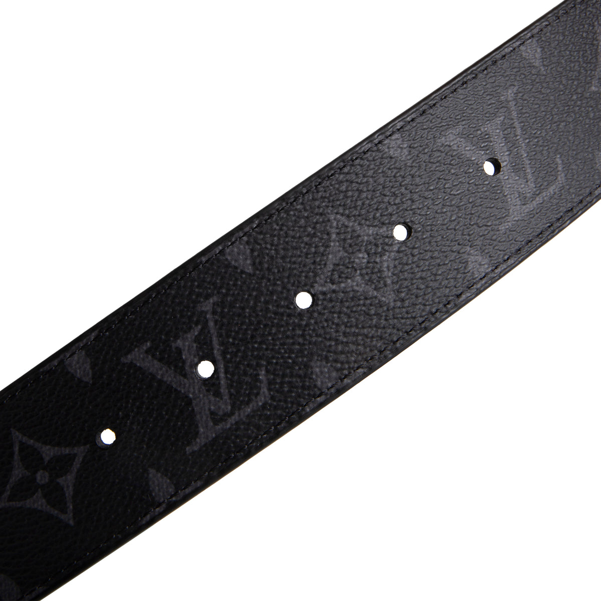 LOUIS VUITTON Monogram Eclipse Initiales Reversible Belt