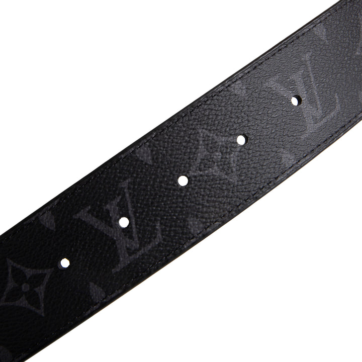 LOUIS VUITTON Monogram Eclipse Initiales Reversible Belt