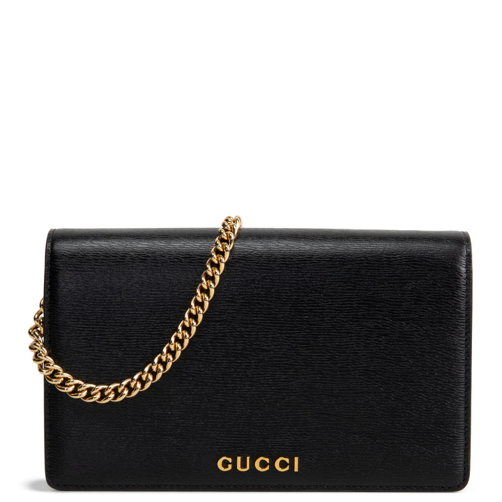 GUCCI Script Wallet on Chain - Black