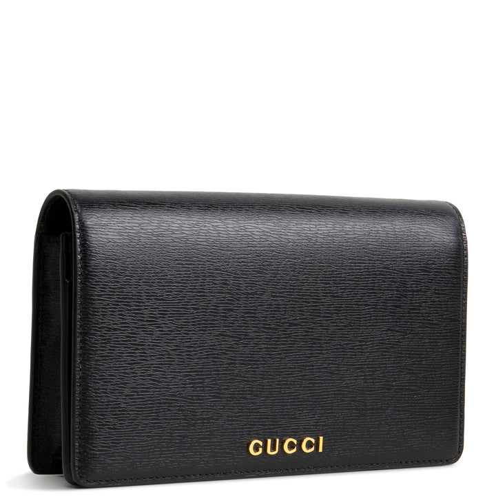 GUCCI Script Wallet on Chain - Black