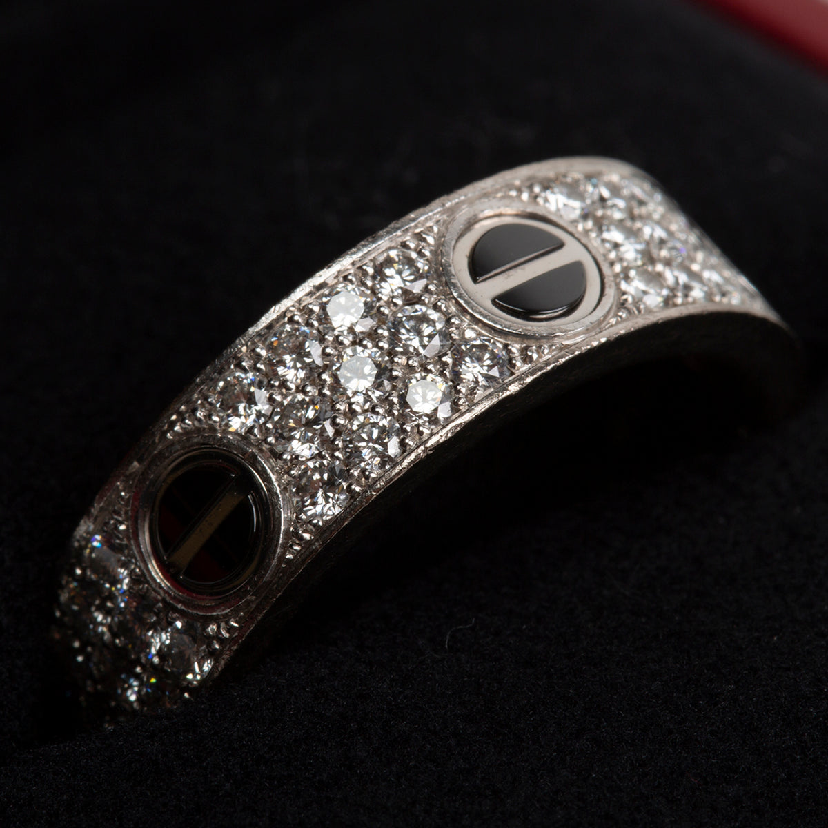 CARTIER Classic Pavé Diamond Ceramic Ring