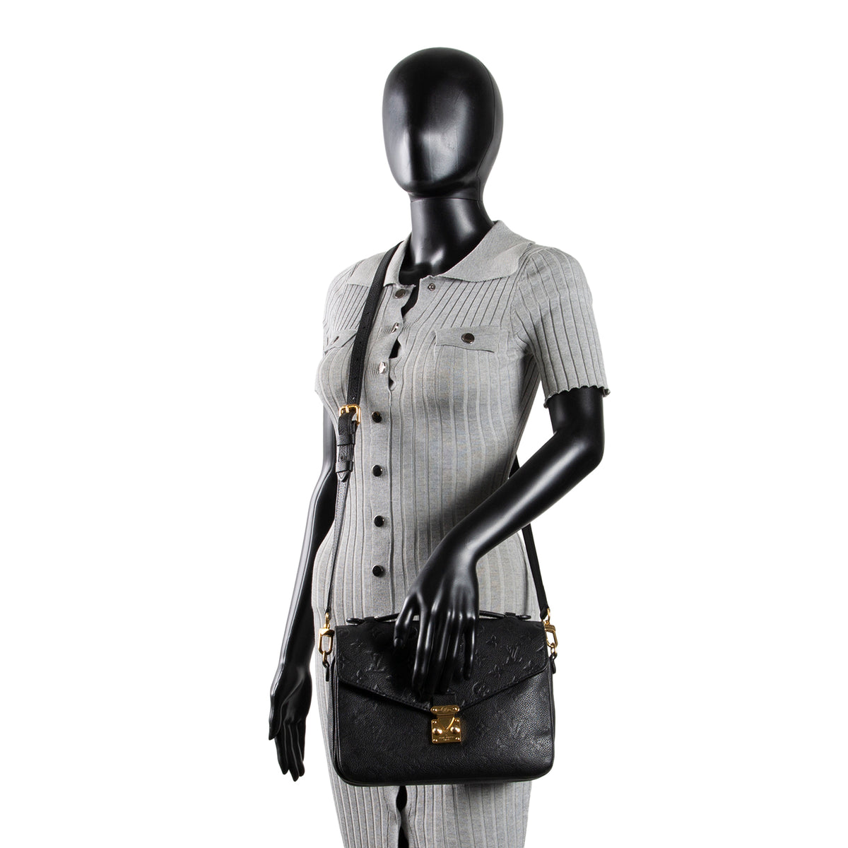 LOUIS VUITTON Pochette Metis Empreinte Black