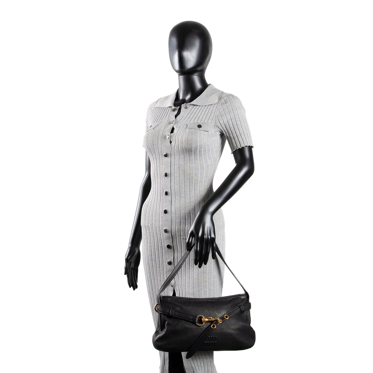MIU MIU Nappa Leather Aventure Shoulder Bag