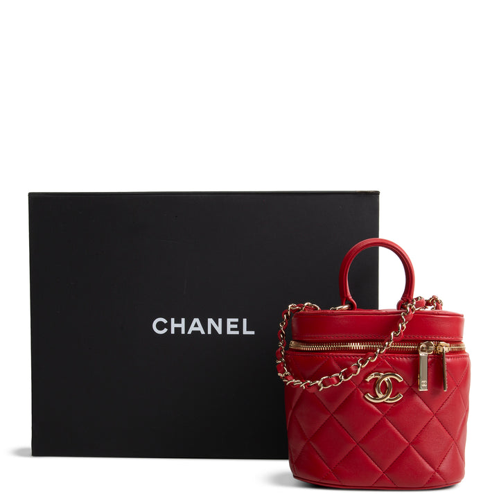 CHANEL Trendy Top Handle Vanity Case w/ Chain