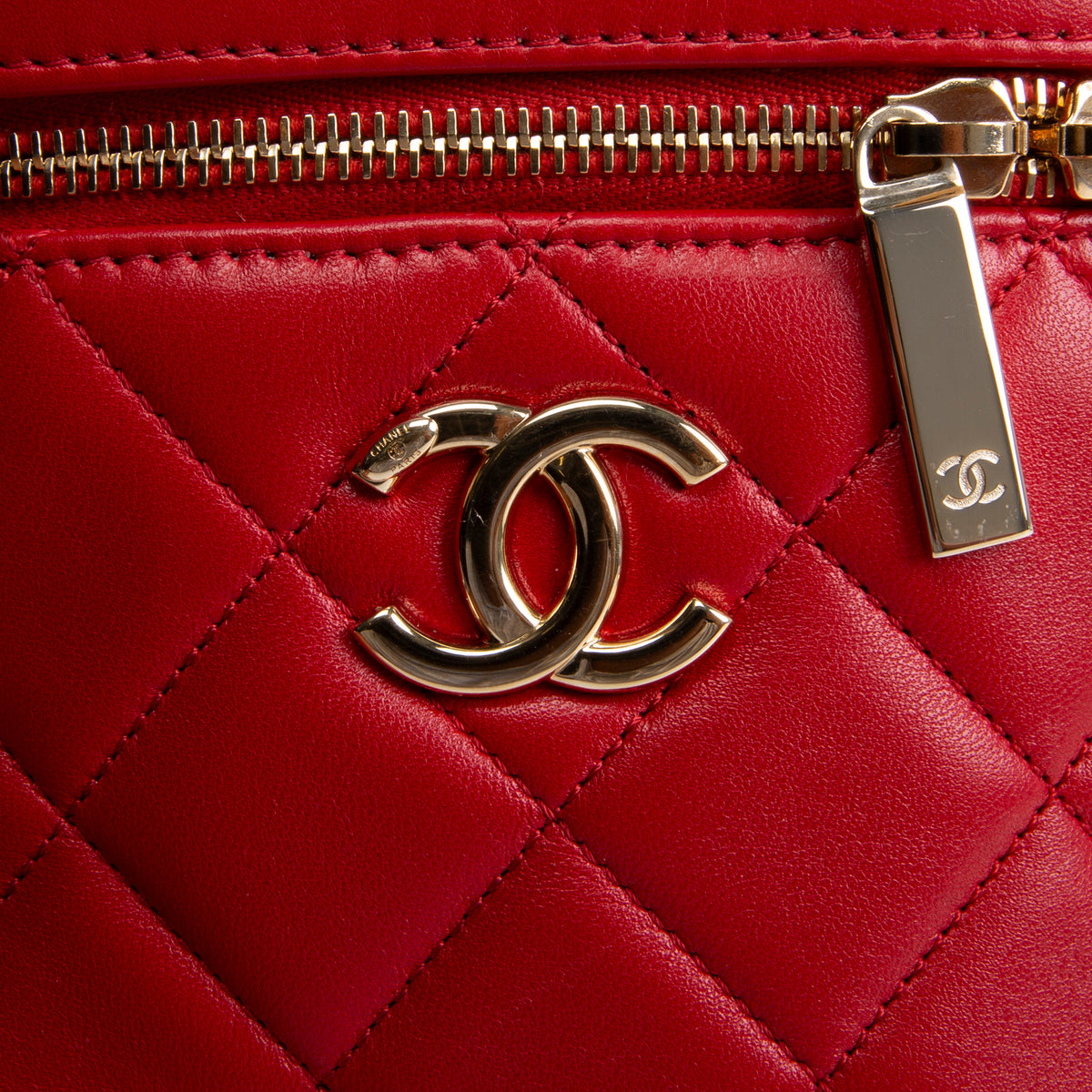 CHANEL Trendy Top Handle Vanity Case w/ Chain