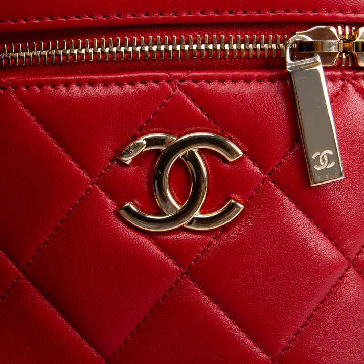 CHANEL Trendy Top Handle Vanity Case w/ Chain