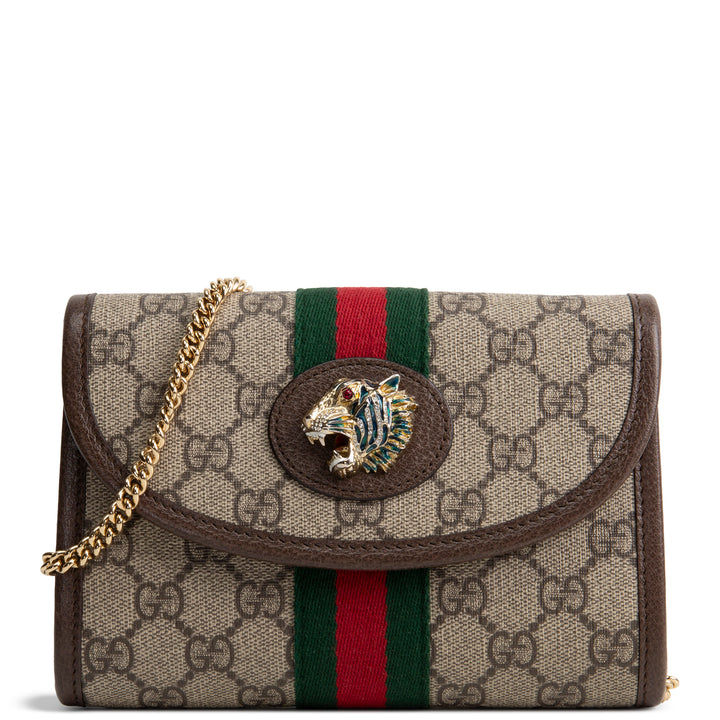 GUCCI GG Supreme Mini Rajah Slim Flap