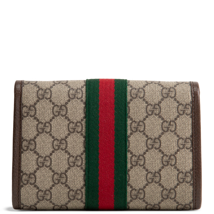 GUCCI GG Supreme Mini Rajah Slim Flap