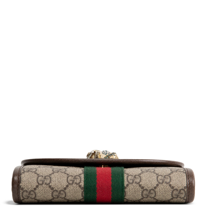 GUCCI GG Supreme Mini Rajah Slim Flap