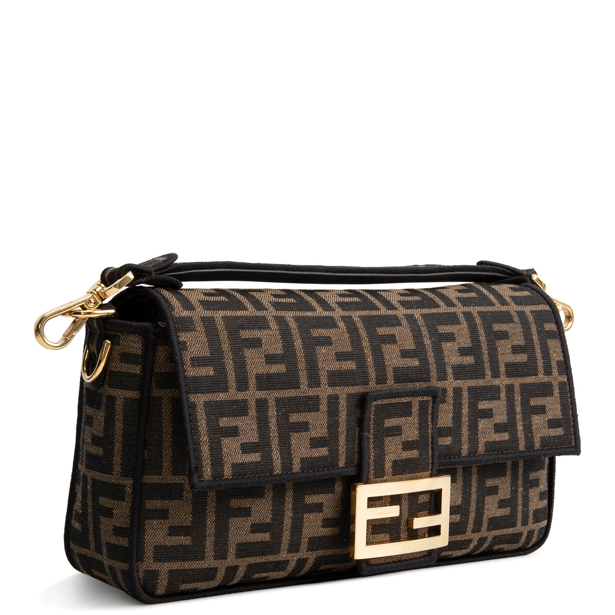 FENDI Jacquard FF 1974 Medium Baguette - Tobacco