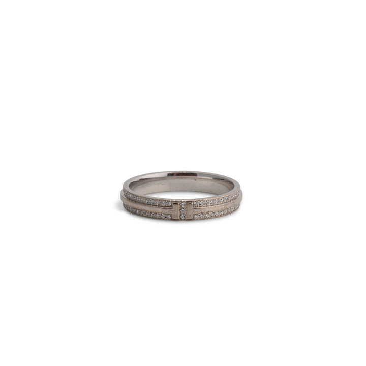 TIFFANY &amp; CO. Diamond Narrow Pavé Band Ring