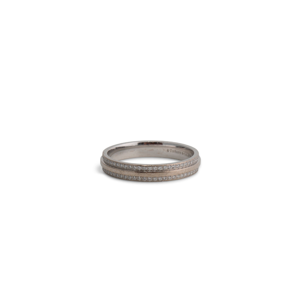 TIFFANY &amp; CO. Diamond Narrow Pavé Band Ring