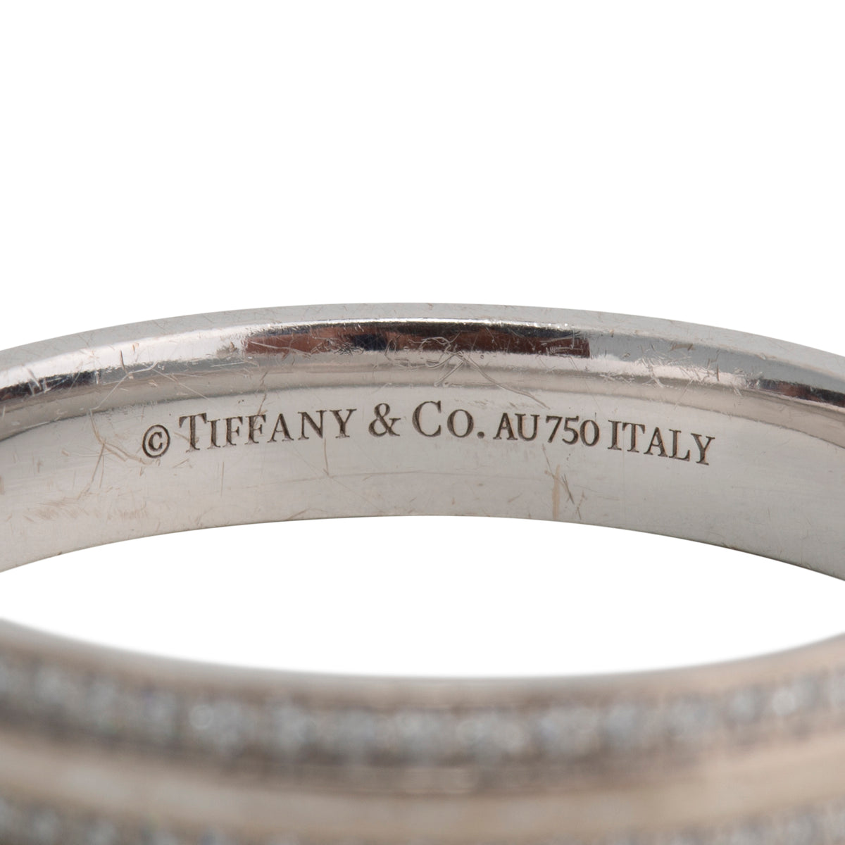 TIFFANY &amp; CO. Diamond Narrow Pavé Band Ring
