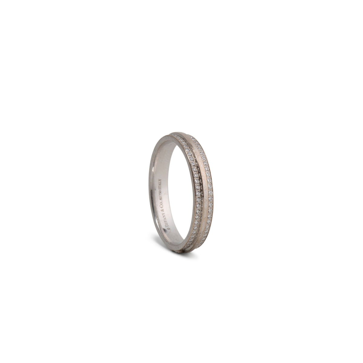 TIFFANY &amp; CO. Diamond Narrow Pavé Band Ring