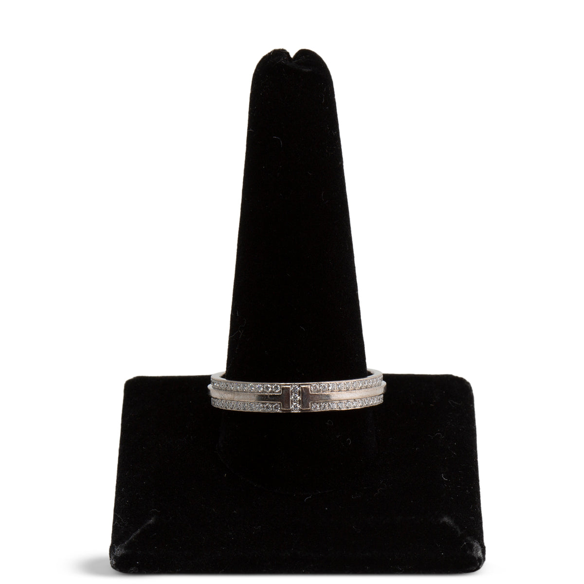 TIFFANY &amp; CO. Diamond Narrow Pavé Band Ring