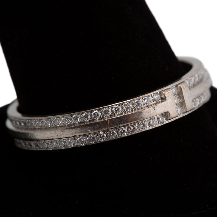 TIFFANY &amp; CO. Diamond Narrow Pavé Band Ring