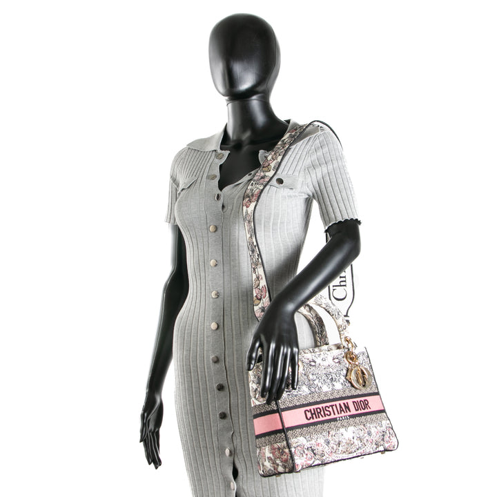 DIOR Lady D-Lite Medium Multicolor Cabinet De La Mer Motif