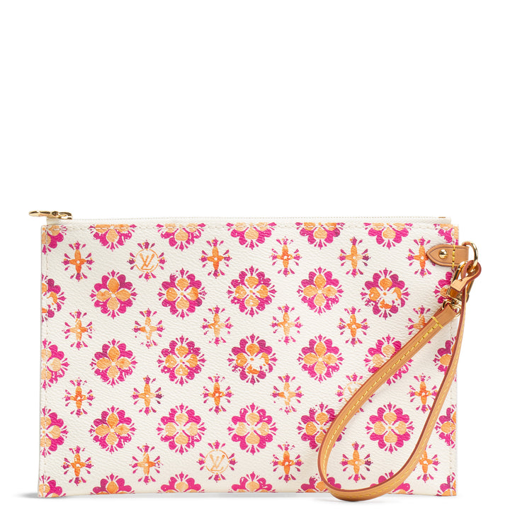 LOUIS VUITTON By the Pool Neverfull Pouch - White & Orange