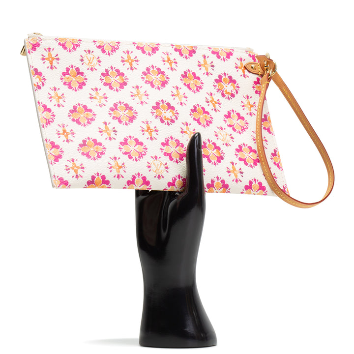 LOUIS VUITTON By the Pool Neverfull Pouch - White & Orange