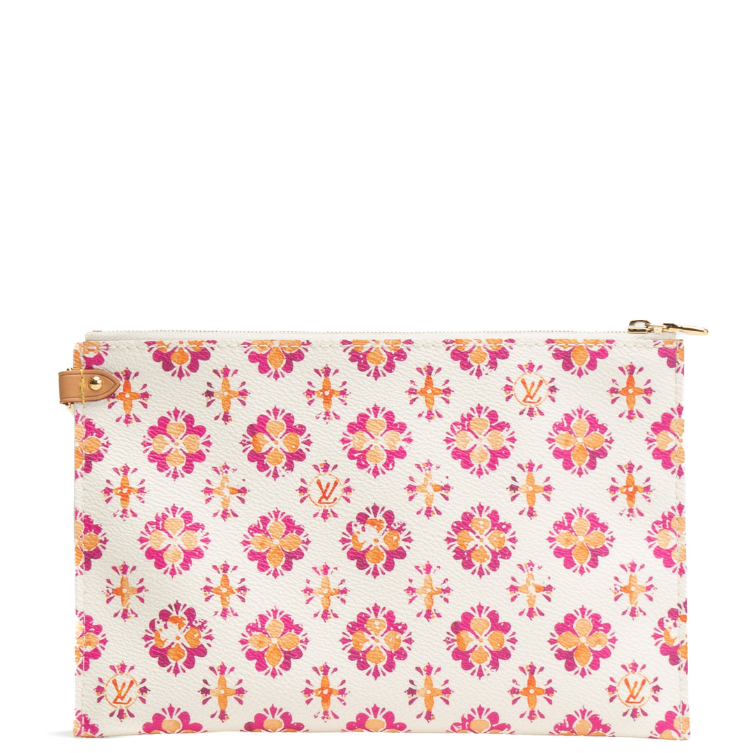 LOUIS VUITTON By the Pool Neverfull Pouch - White & Orange