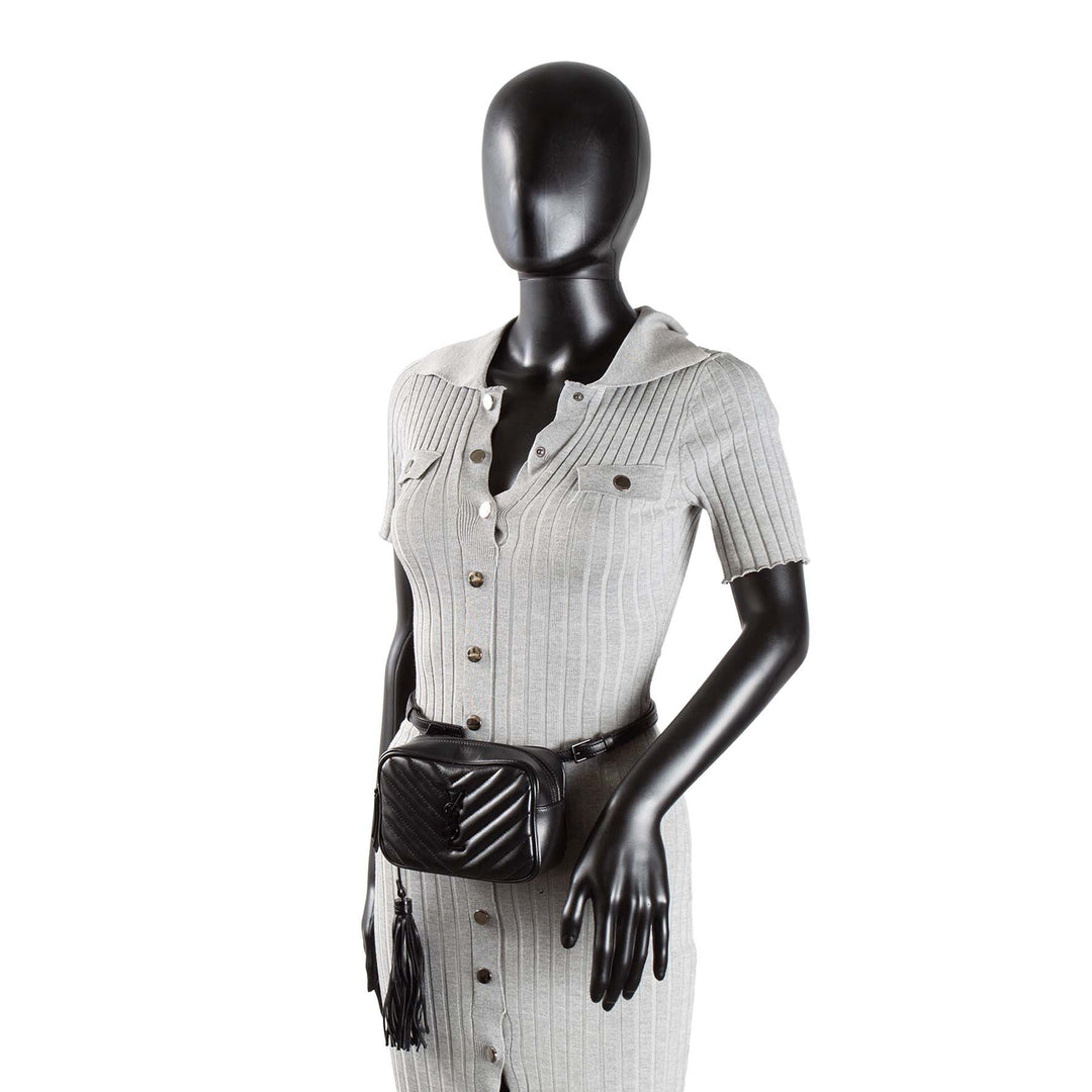 SAINT LAURENT Lou Belt Bag - Black