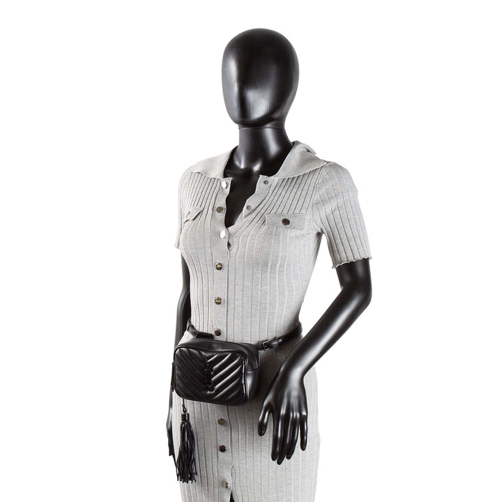 SAINT LAURENT Lou Belt Bag - Black