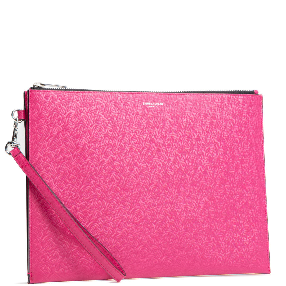 SAINT LAURENT Zipped Tablet Holder - Pink
