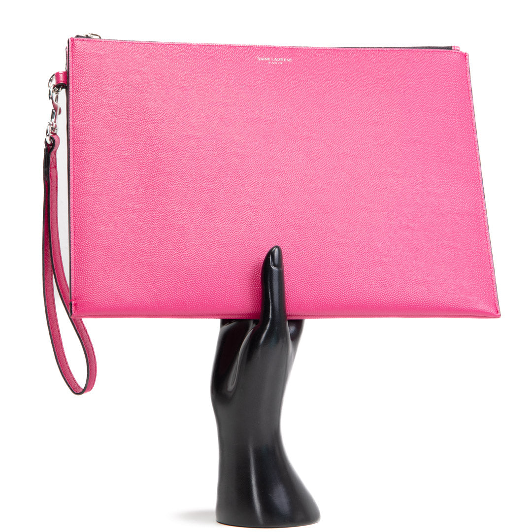 SAINT LAURENT Zipped Tablet Holder - Pink