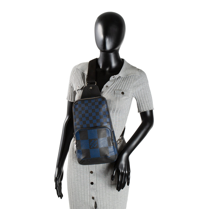 LOUIS VUITTON Avenue Sling Bag Damier Infini 3D - Blue/Black