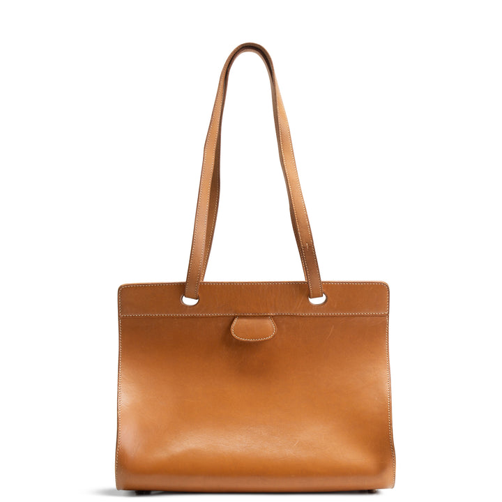 HERMES Vintage Vache Natural Shoulder Bag – ALB - Main Image