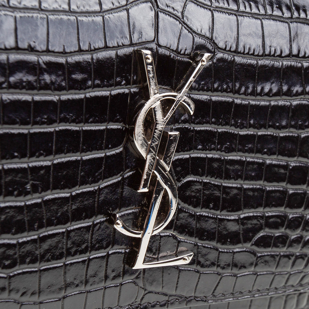 SAINT LAURENT Sunset Croc Embossed