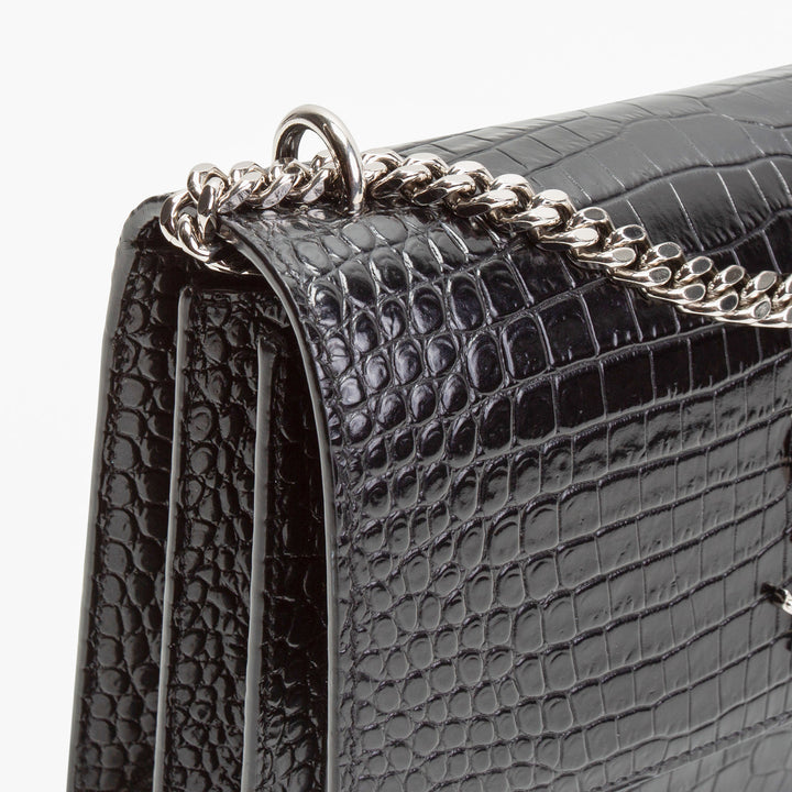 SAINT LAURENT Sunset Croc Embossed