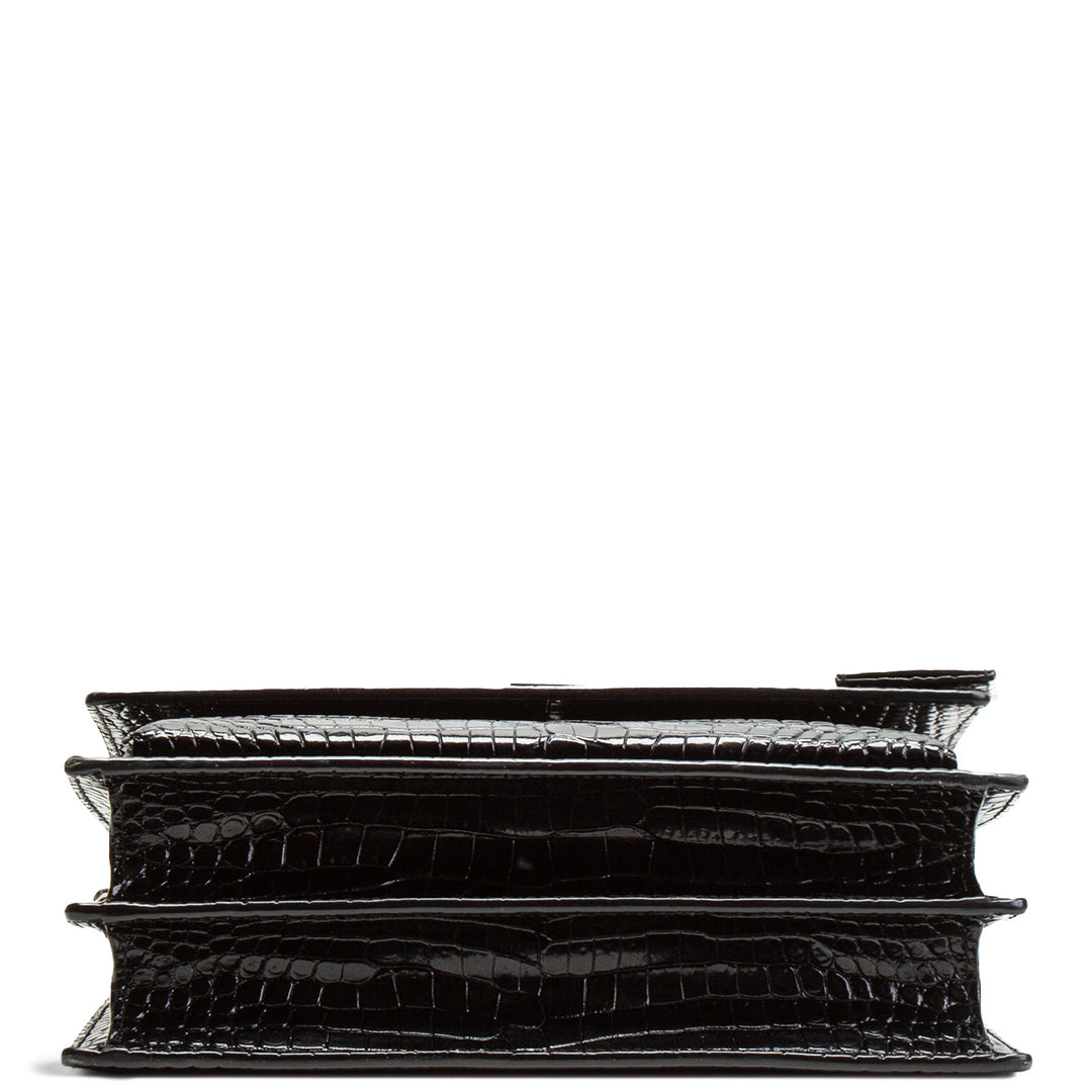 SAINT LAURENT Sunset Croc Embossed