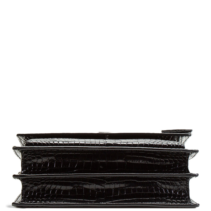 SAINT LAURENT Sunset Croc Embossed