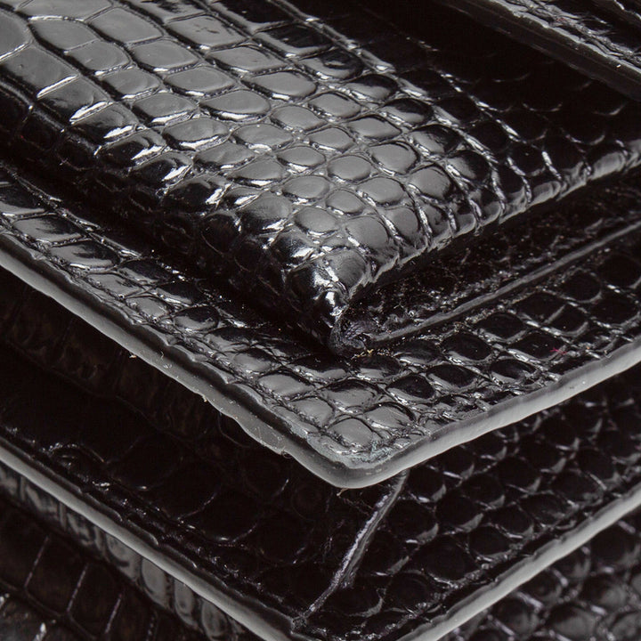 SAINT LAURENT Sunset Croc Embossed
