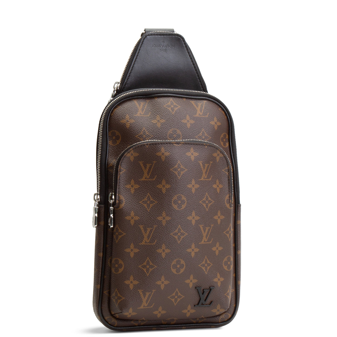 LOUIS VUITTON Monogram Macassar Avenue Sling NM