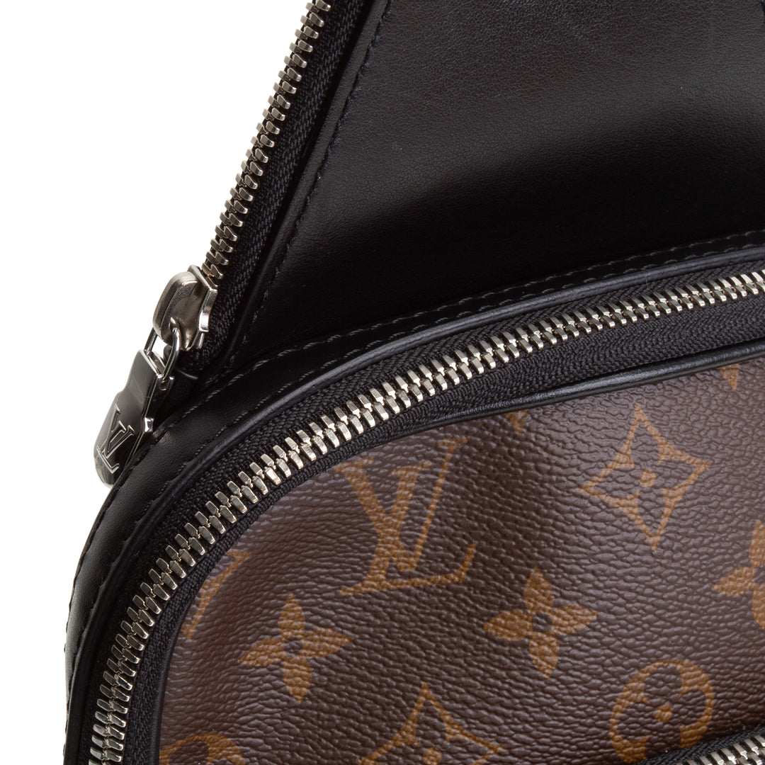 LOUIS VUITTON Monogram Macassar Avenue Sling NM