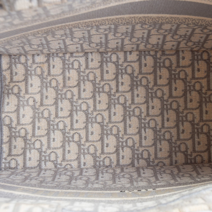 DIOR Oblique Book Tote Medium - Gray OUTLET FINAL SALE