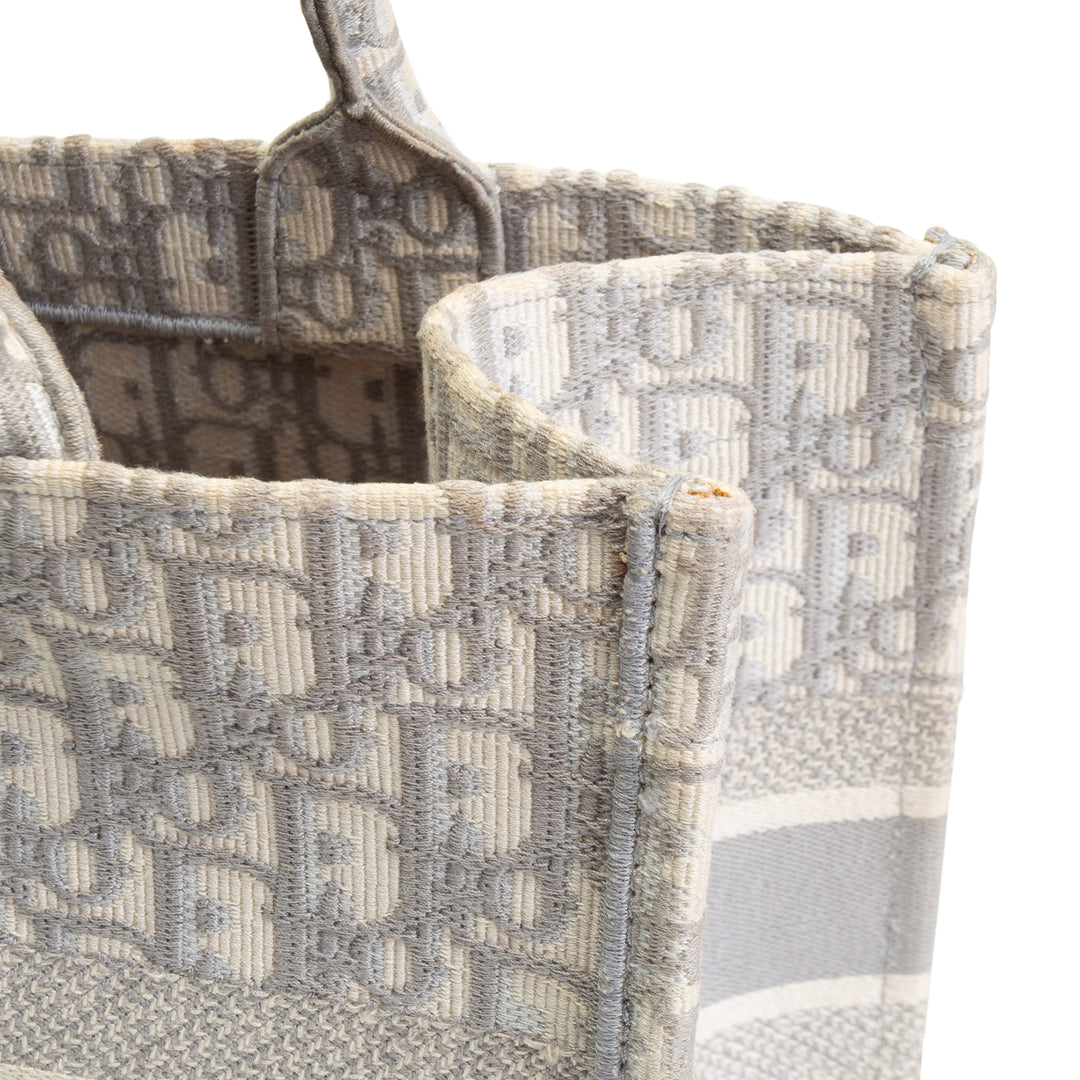DIOR Oblique Book Tote Medium - Gray OUTLET FINAL SALE