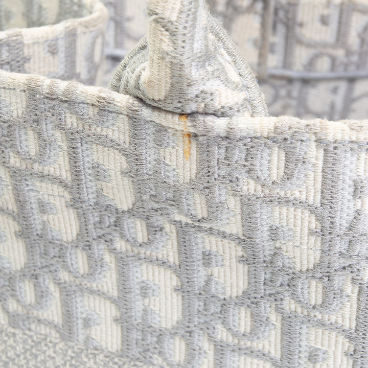 DIOR Oblique Book Tote Medium - Gray OUTLET FINAL SALE