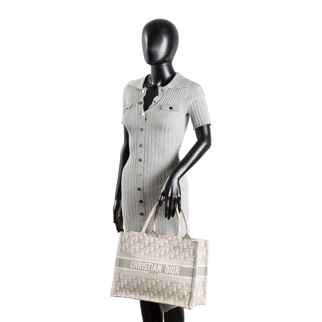 DIOR Oblique Book Tote Medium - Gray OUTLET FINAL SALE