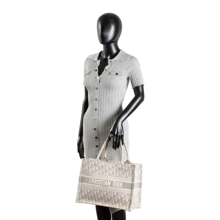 DIOR Oblique Book Tote Medium - Gray OUTLET FINAL SALE