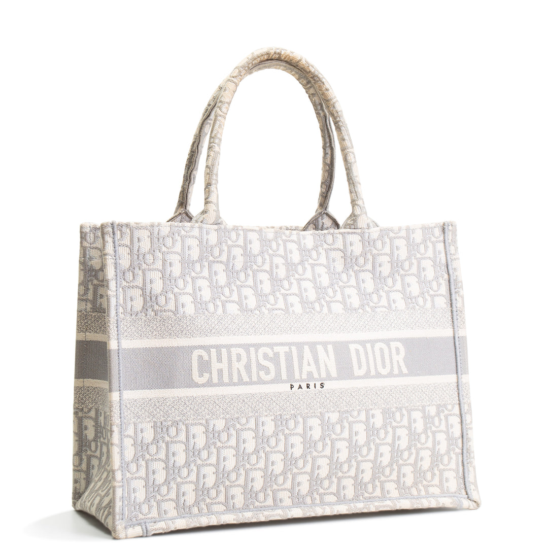 DIOR Oblique Book Tote Medium - Gray OUTLET FINAL SALE