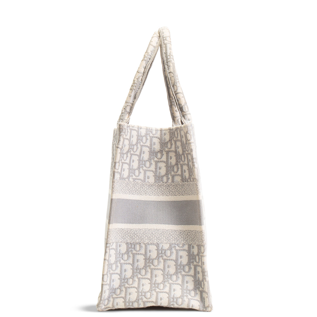 DIOR Oblique Book Tote Medium - Gray OUTLET FINAL SALE