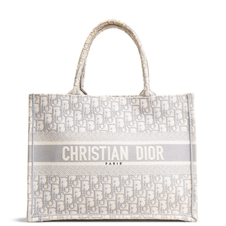DIOR Oblique Book Tote Medium - Gray OUTLET FINAL SALE