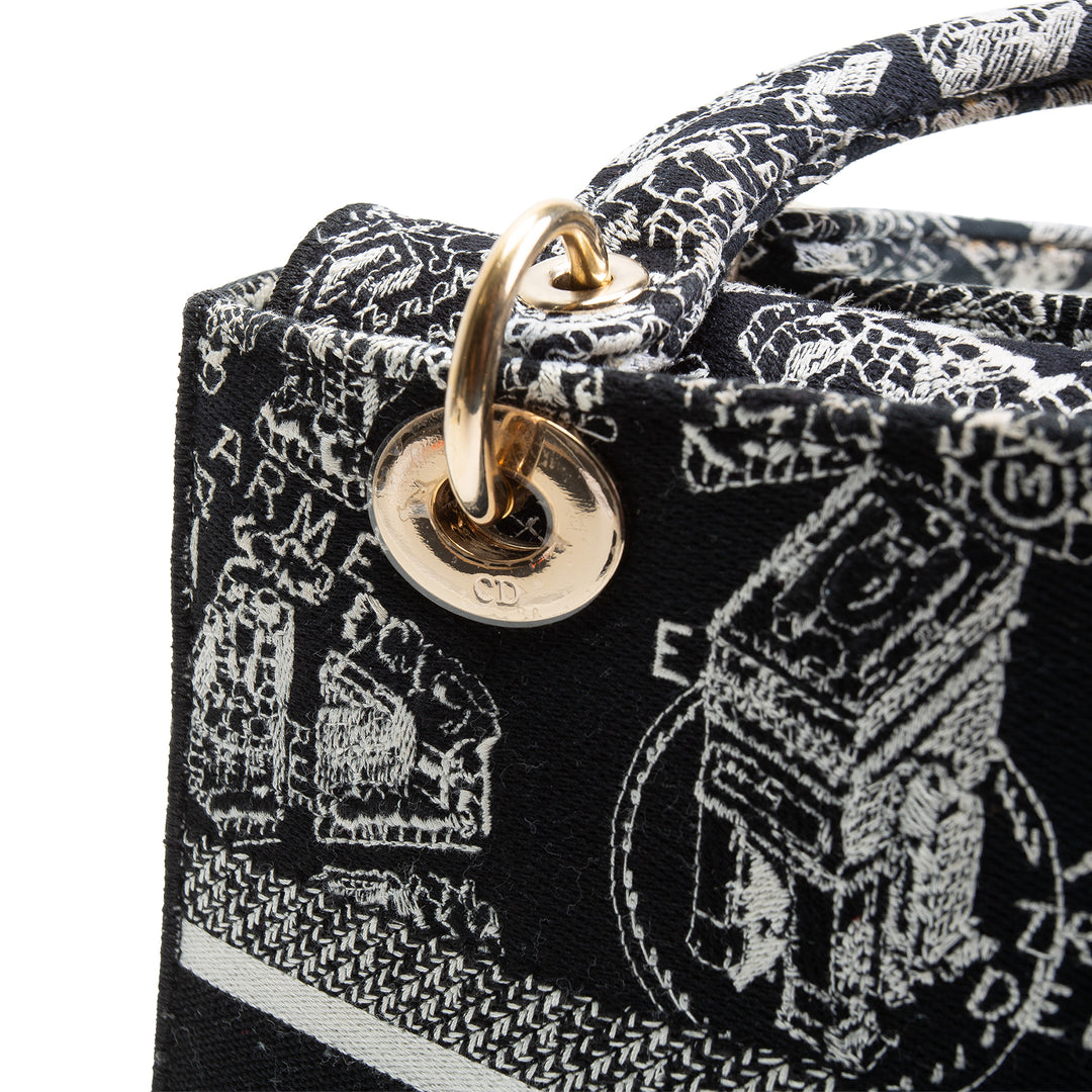 DIOR Lady D-Lite Plan de Paris Black/White