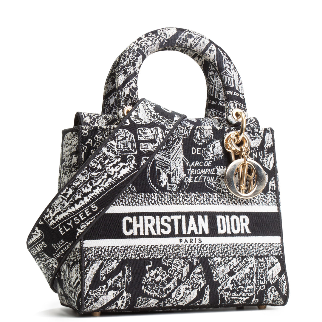 DIOR Lady D-Lite Plan de Paris Black/White